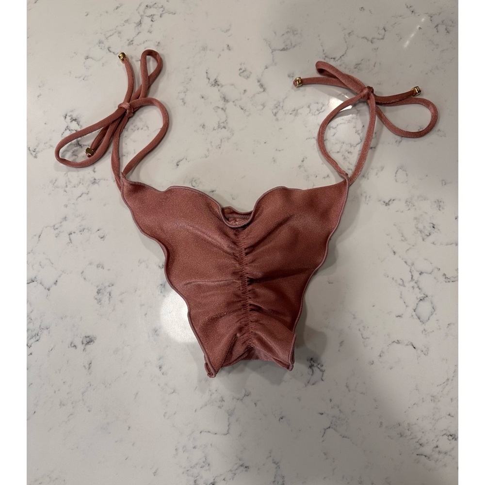 Arpa Bikineria Brasil Ruched Drawstring Bikini Bottom - Size Large